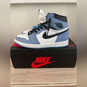 Nike Air Jordan High Tops - Light Blue and White